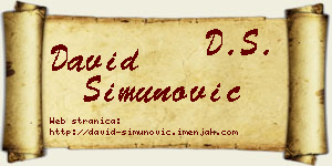 David Simunović vizit kartica